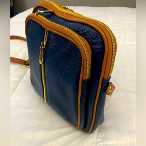 Valentina pebbled leather crossbody bag